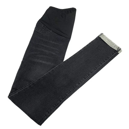 Slim High Waist Elastic Abdominal Support Maternity Jeans