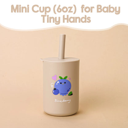 Food Grade Silicone Toddler Straw Sippy Cup