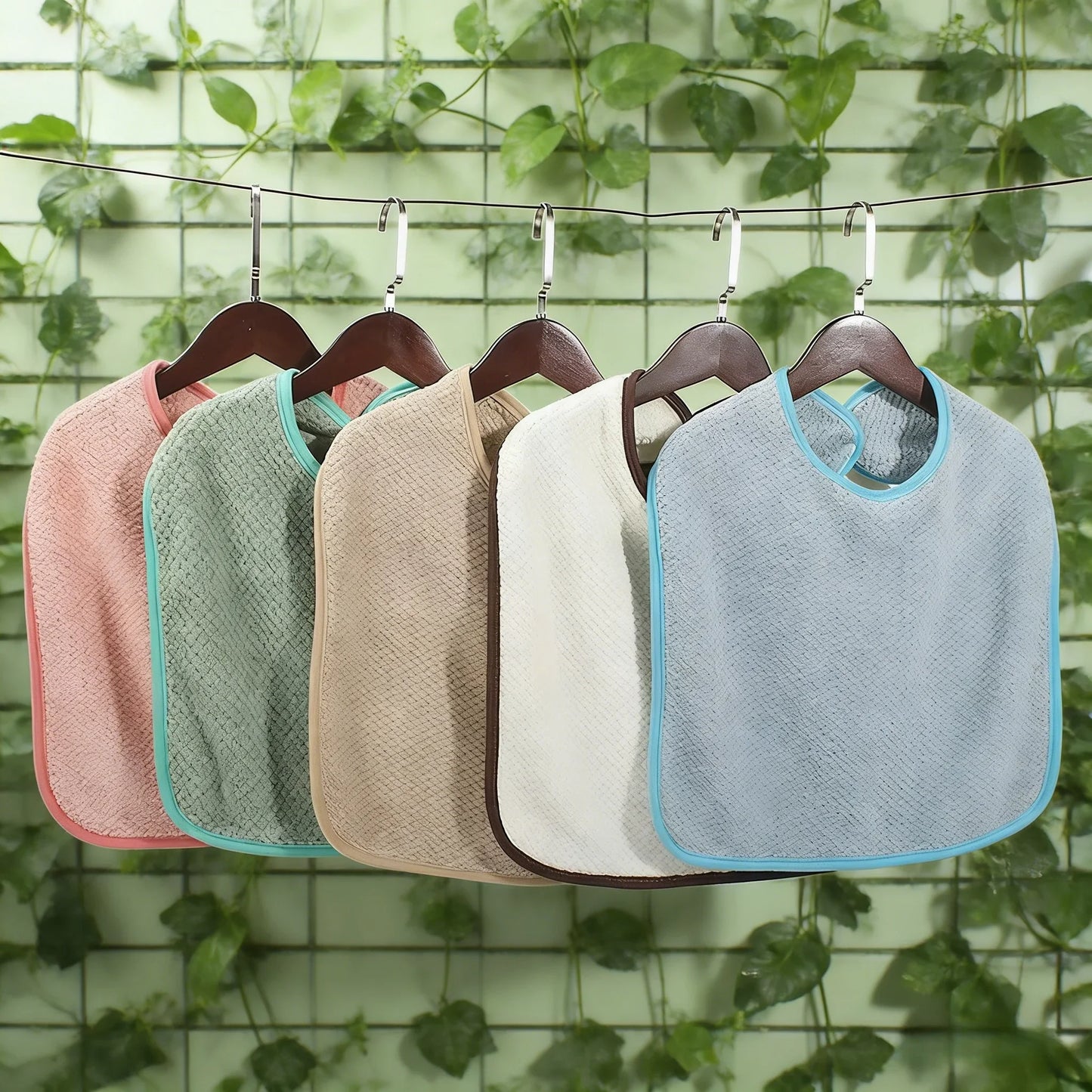 Waterproof Ruffle Baby Bibs – Soft Absorbent Feeding Apron & Burp Cloth