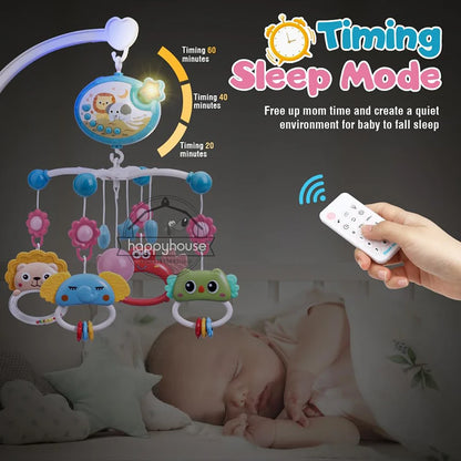 Remote Control Baby Crib Mobile: Music, Lights, & Projector