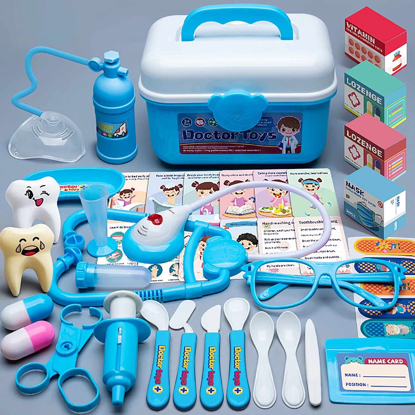 Pretend Play Doctor Toolbox with Stethoscope & Tools