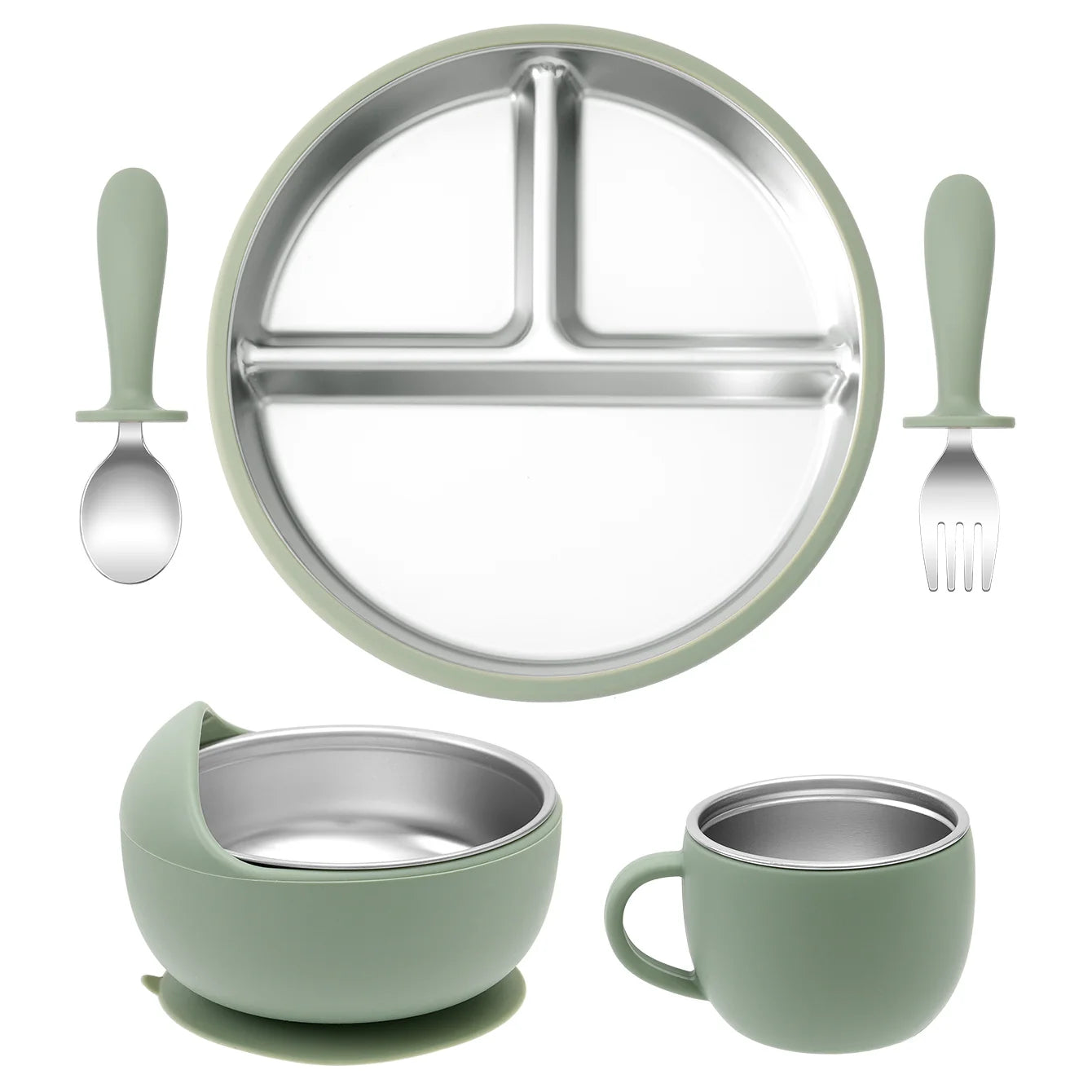 The Ultimate 5PC Baby Steel Weaning Set
