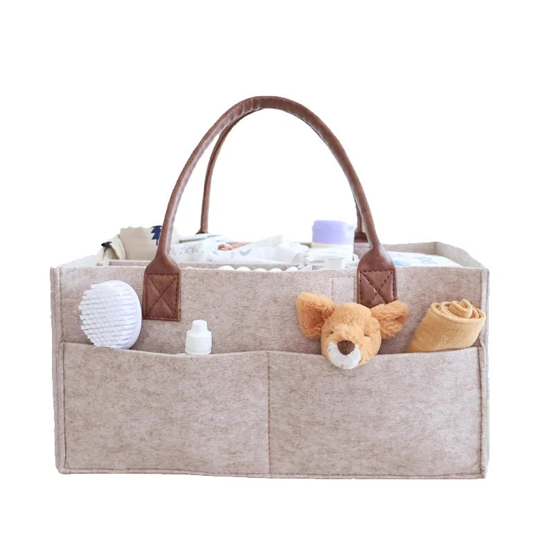 Large Felt Diaper Caddy & Nursery Storage Organizer