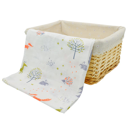 Large 100% Cotton Muslin Baby Swaddle Wrap (120x110cm)