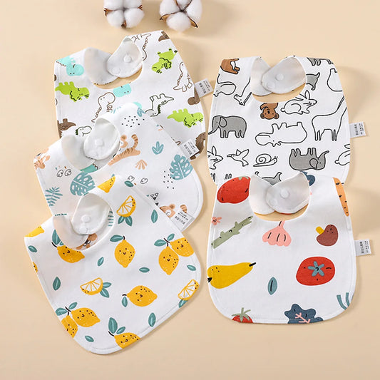 5-Pack Waterproof Baby Bandana Bibs | Ultra-Absorbent Feeding Set