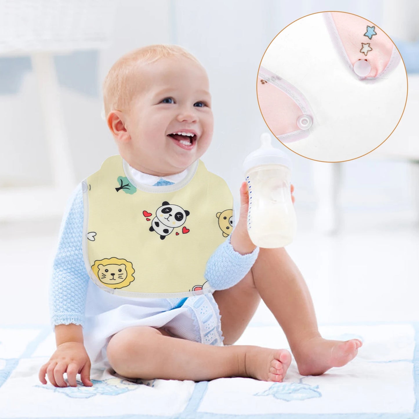 10-Pack Cotton Baby Bibs | Soft & Breathable Teething Set for Unisex
