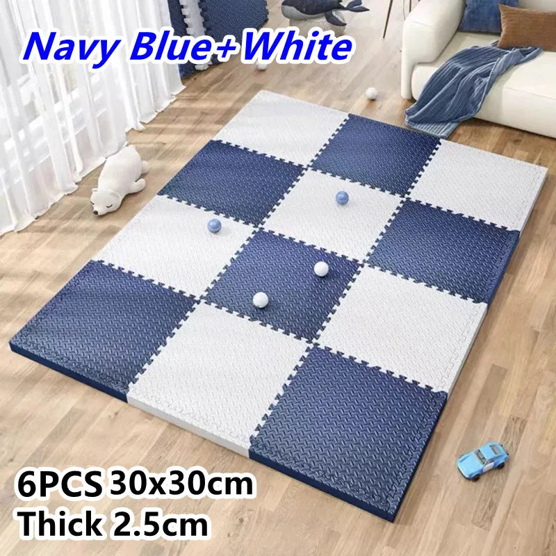 6-Piece Interlocking Puzzle Play Mat for Baby Gym