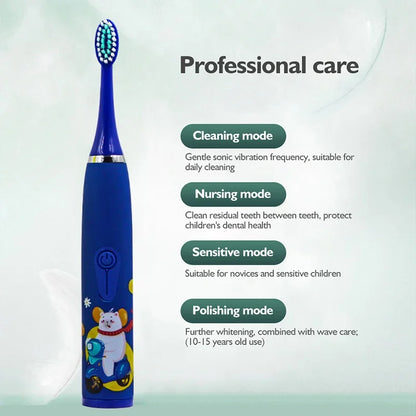 Children's Ultrasonic Rechargeable Electric Toothbrush