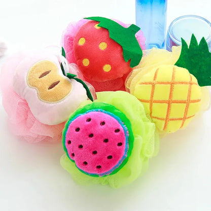 Cute Fruit Shape Infant Bath Brush & Cleaner