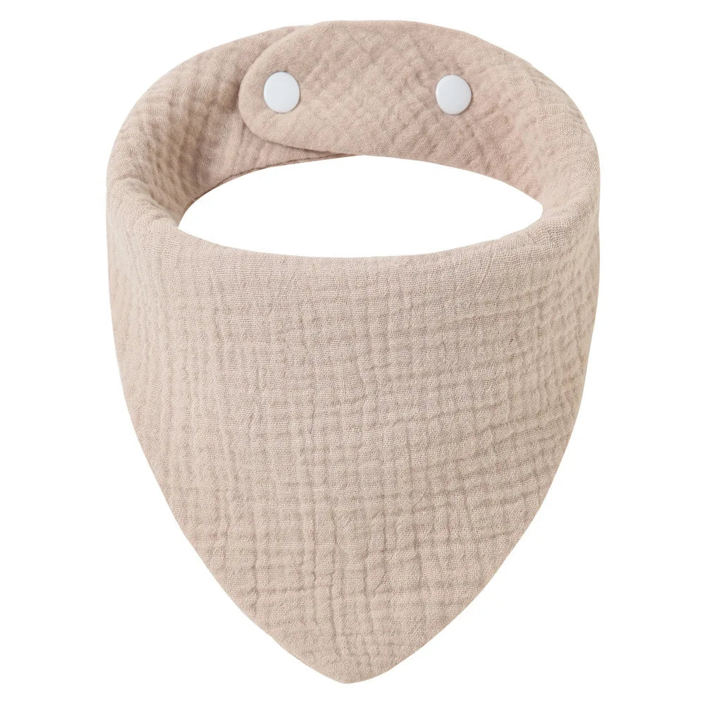 Solid Color Cotton Baby Bandana Bibs