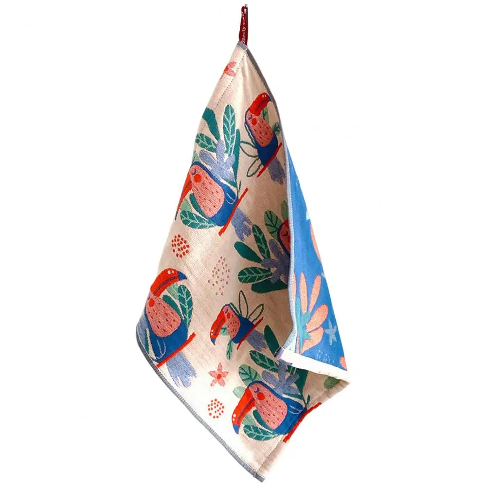 Cartoon Square Gauze Handkerchief for Baby Feeding