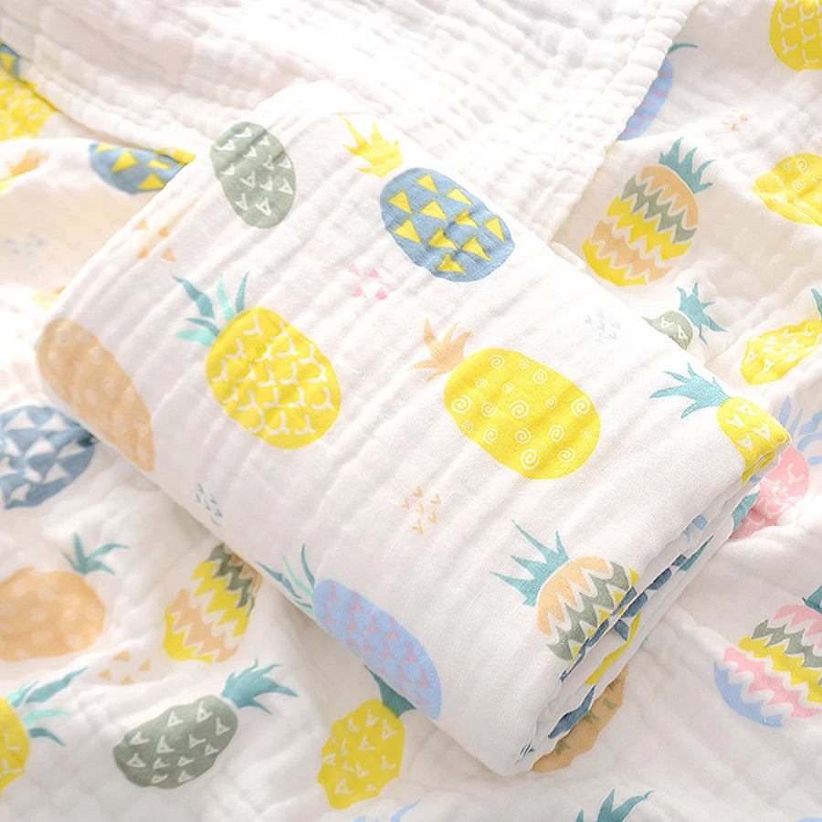 4-Layer Cotton Gauze Baby Bathrobe & Swaddle