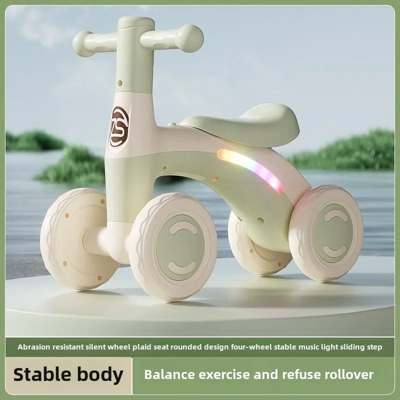 4-Wheel First Balance Ride-On Toy with Safety Wheels