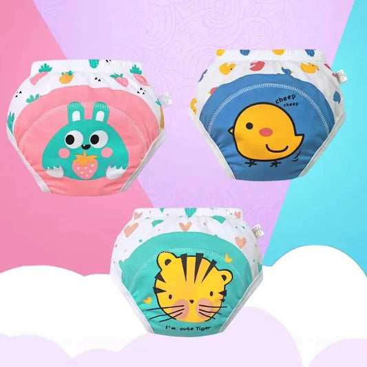 Baby Potty Training Pants Nappies Boys Girl Cotton Cloth Panties Reusable Underwear Washable Water Proof Diaper