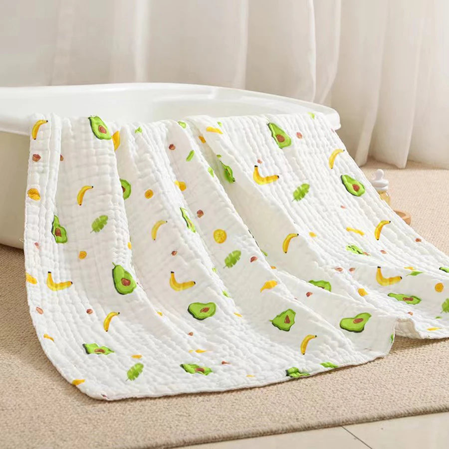 4-Layer Cotton Gauze Baby Bathrobe & Swaddle