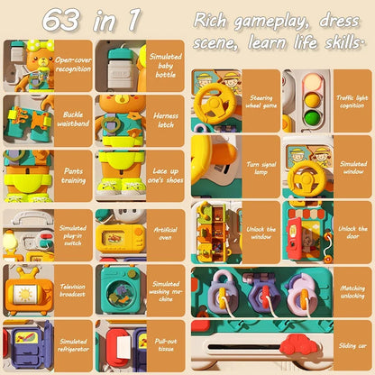 Montessori Sensory Busy Board with Lights & Music