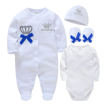 Soft Cotton Baby Bodysuits & Jumpsuits for Winter