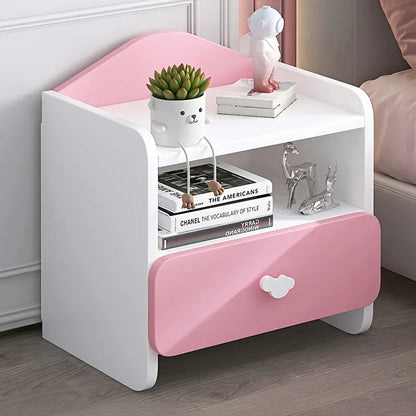 Cute Modern Double-Drawer Nightstand for Kids
