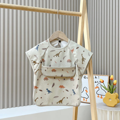 Waterproof Short Sleeve Feeding Smock & Bib