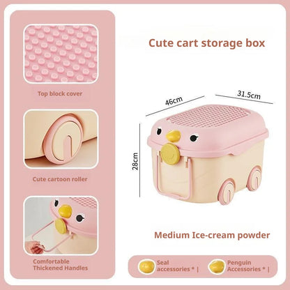 Cute Plastic Kids Toy Storage Organizer Bin