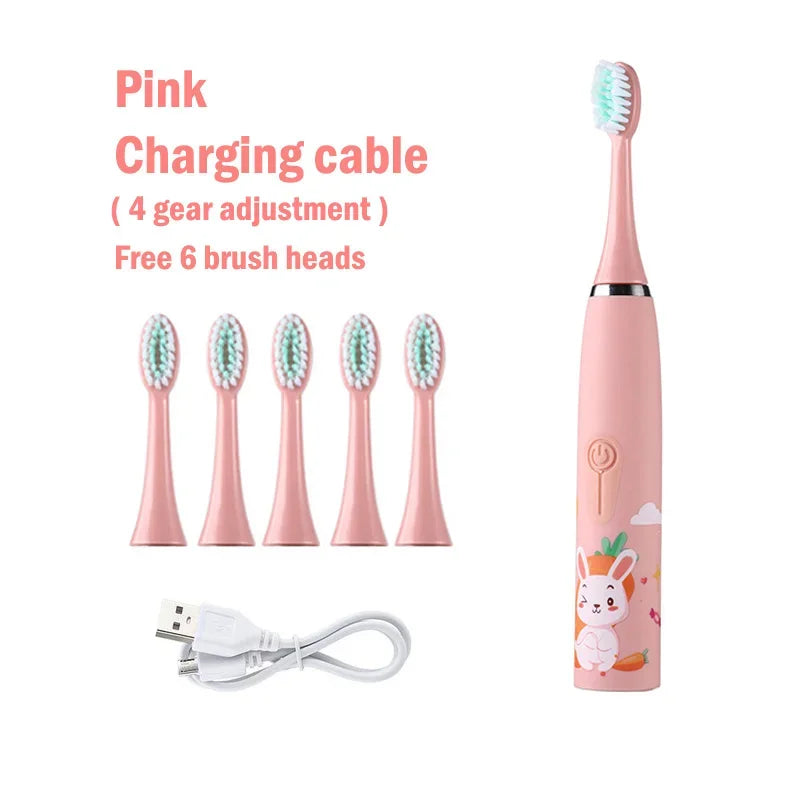 Children's Ultrasonic Rechargeable Electric Toothbrush