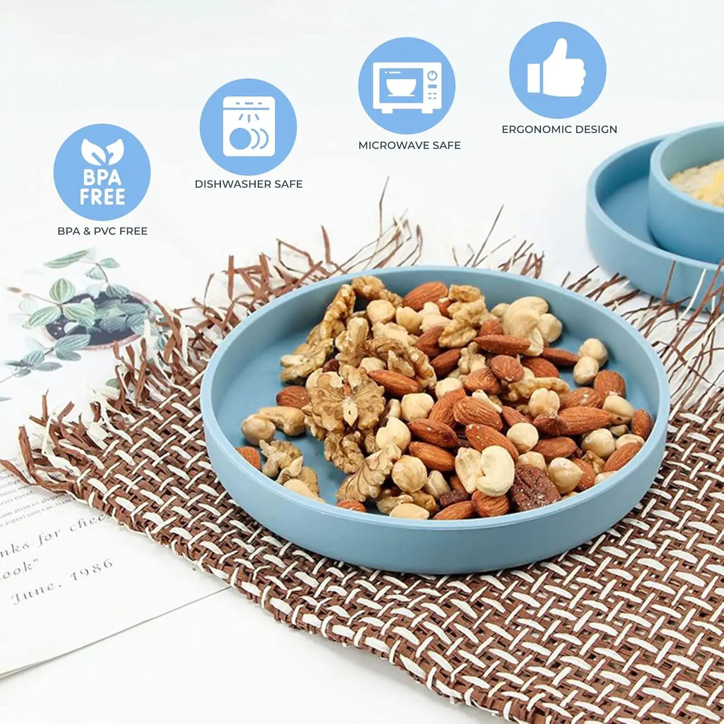 Thermostability Silicone Snack Plate & Dish Set (3PC)