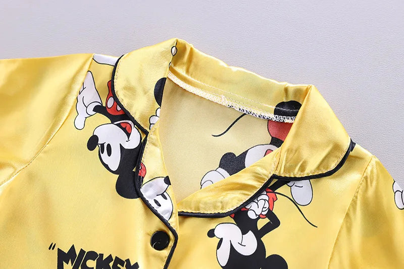 2PC Breathable Ice Silk Pajamas for Baby & Kids