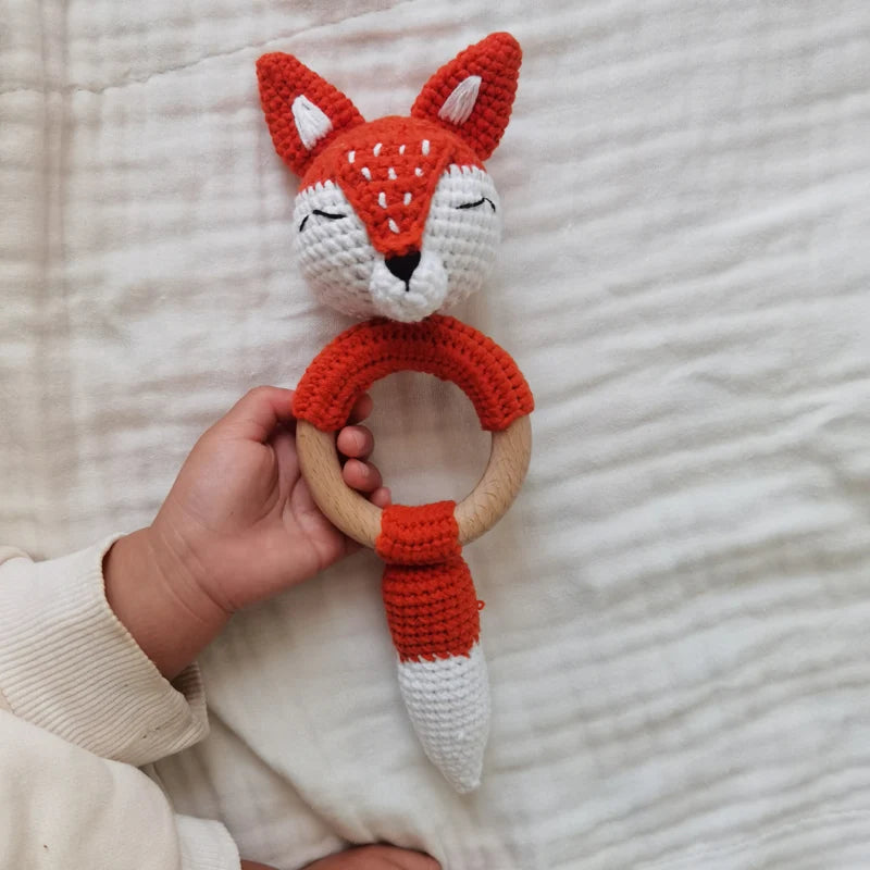 Handmade Amigurumi Cartoon Animal Baby Rattle