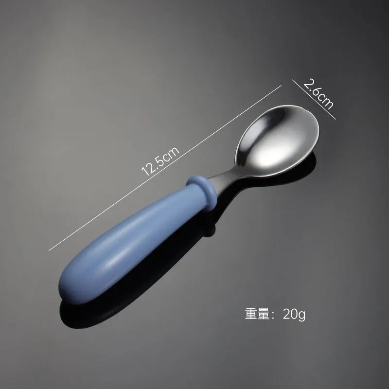 Kids' Fun Stainless Steel Feeding Utensils (Spoon & Fork)