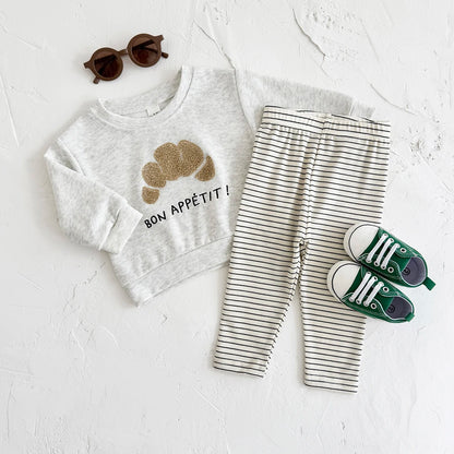 Cute Bread/Biscuits Toddler Outfit Set