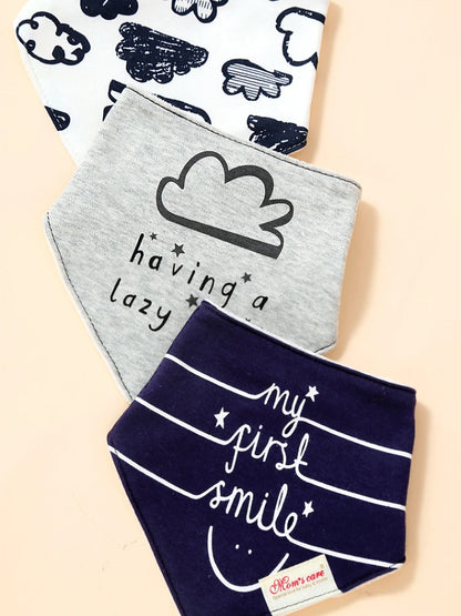 Comfy & Adjustable 3-Pack Cotton Baby Feeding Bibs