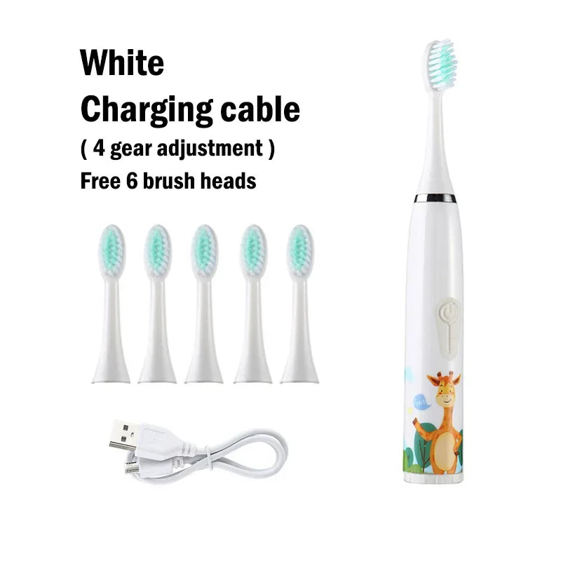 Children's Ultrasonic Rechargeable Electric Toothbrush