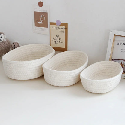 Woven Nordic Cotton Rope Storage Basket