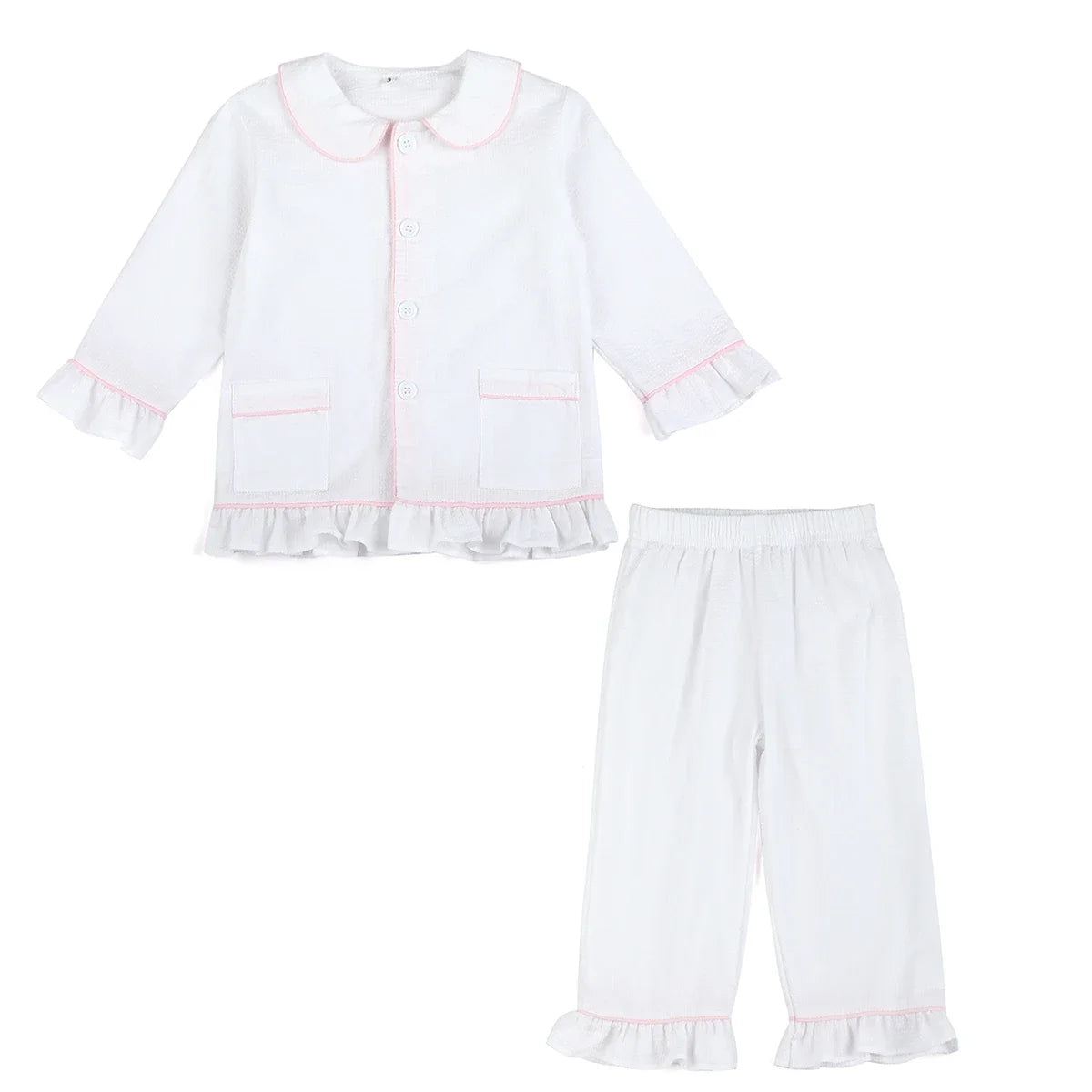 Ruffkids Cotton Seersucker Sibling Matching Pajama Sets