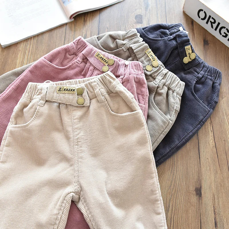 Children's Stretch Fleece Lined Corduroy Bottoms