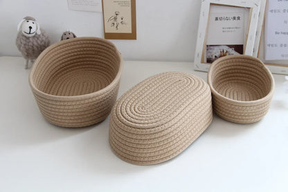 Woven Nordic Cotton Rope Storage Basket