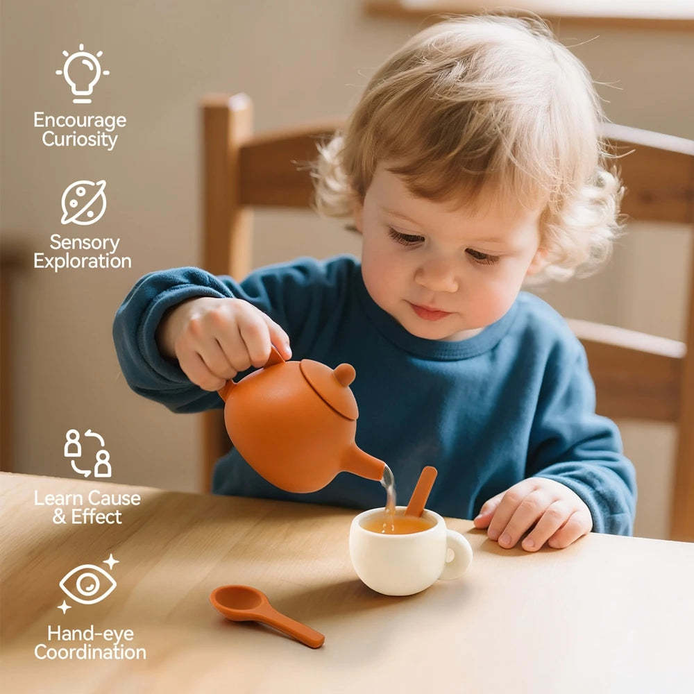 Wooden Montessori Afternoon Tea Set for Toddlers