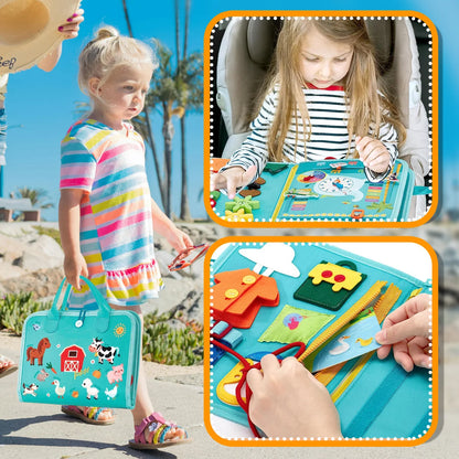 Baby Busy Board Sensory Toy for Fine Motor Skills