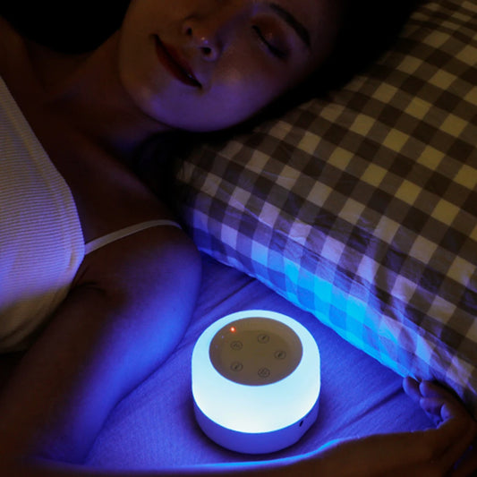 White Noise Machine with Night Light Desktop White Noise Machine Portable Touch Adjustable USB Rechargeable for Home Travel