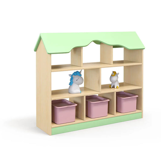 Montessori Wooden Storage Cabinet & Bookshelf