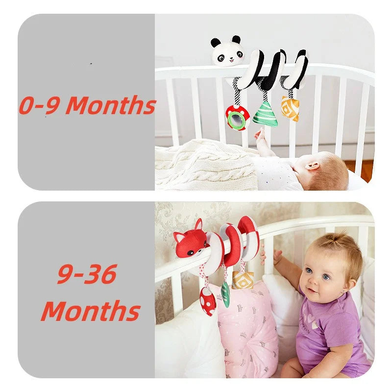 Cute Animal Plush Stroller & Crib Toys for Baby Gift