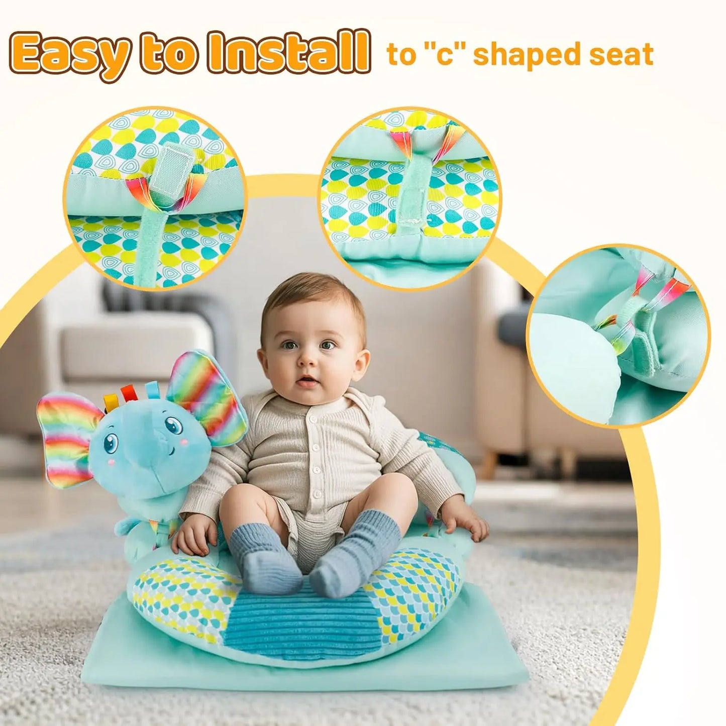 3-in-1 Baby Tummy Time Mat & Pillow