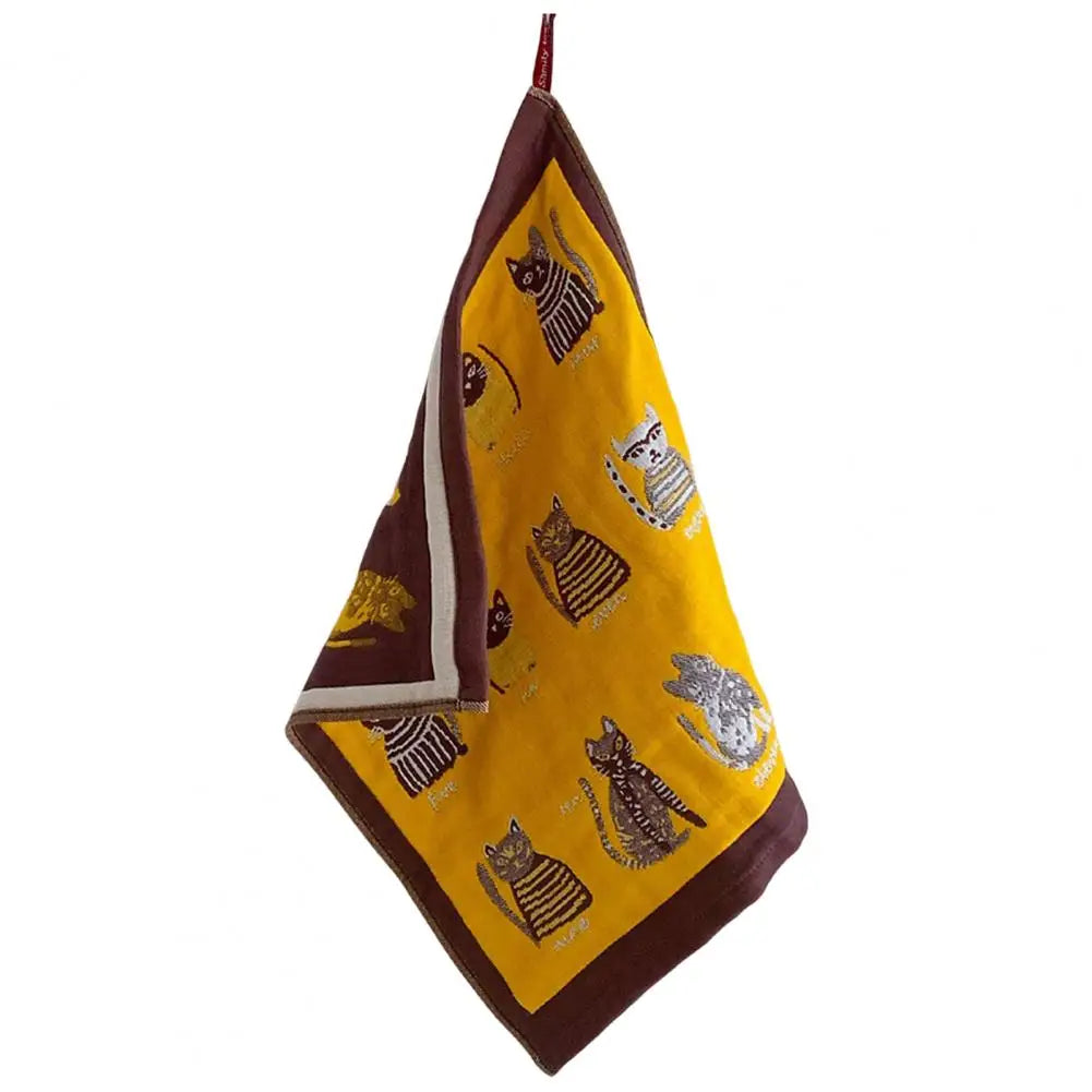 Cartoon Square Gauze Handkerchief for Baby Feeding