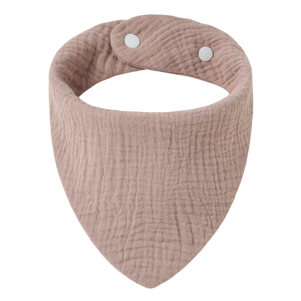 Solid Color Cotton Baby Bandana Bibs