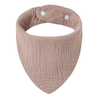 Solid Color Cotton Baby Bandana Bibs