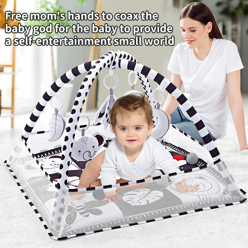 Newborn Baby Activity Gym & Play Mat for Tummy Time (0-36 Months)