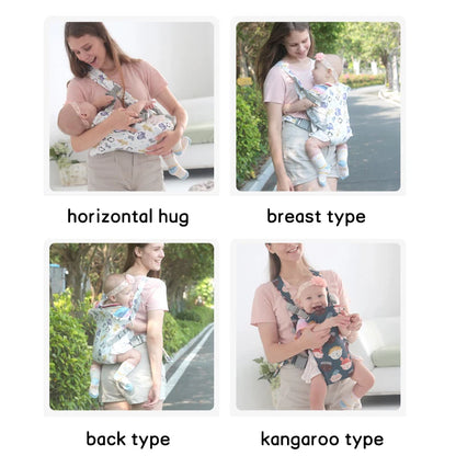 All-in-One Breathable Baby Carrier and Waist Stool