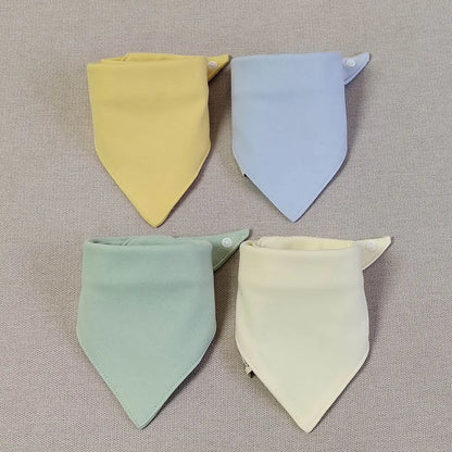 Newborn Triangle Bibs: Cotton Saliva & Burp Cloths (4 Pcs)
