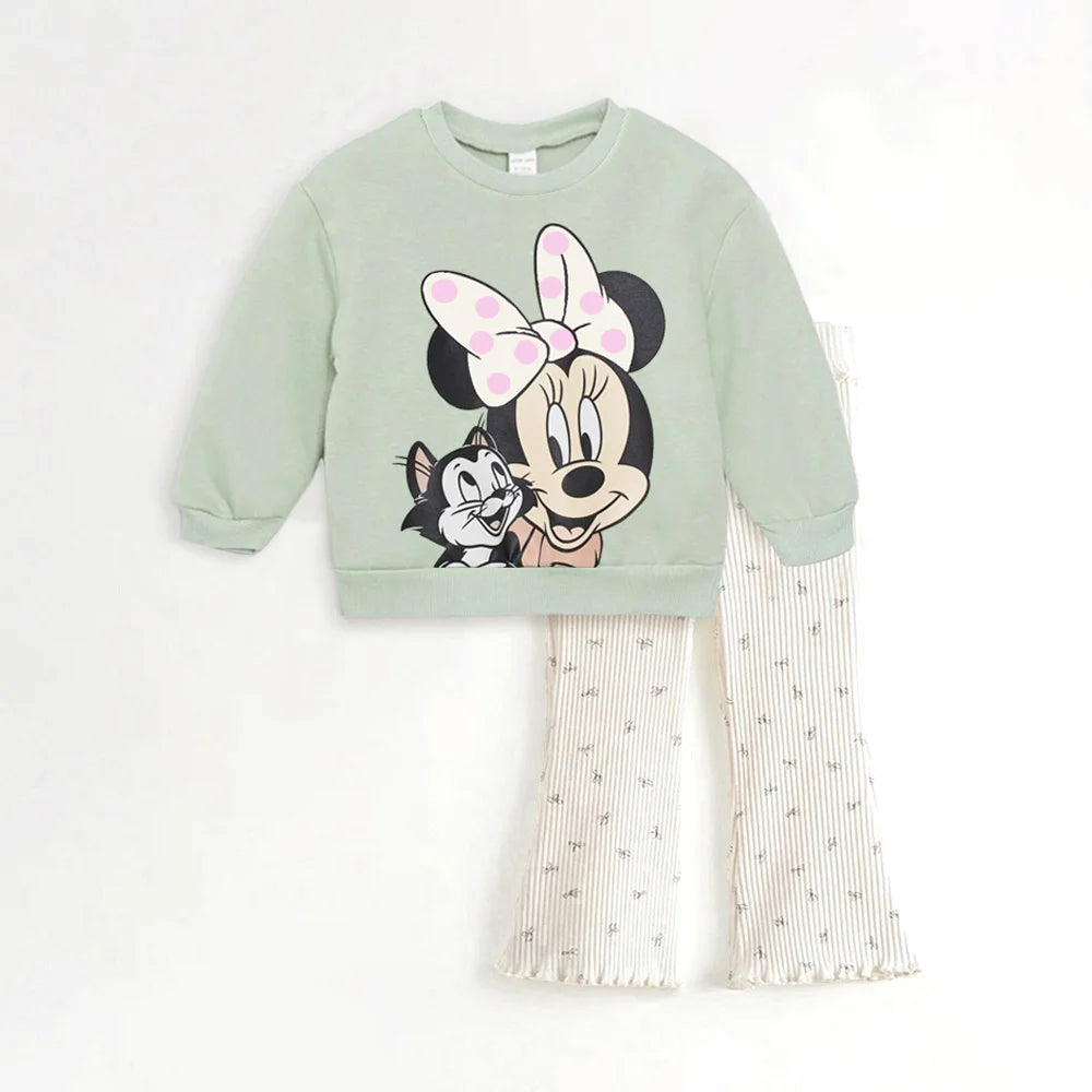 Toddler Girl Cotton Sweatshirt & Pants Set