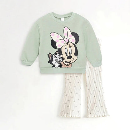 Toddler Girl Cotton Sweatshirt & Pants Set
